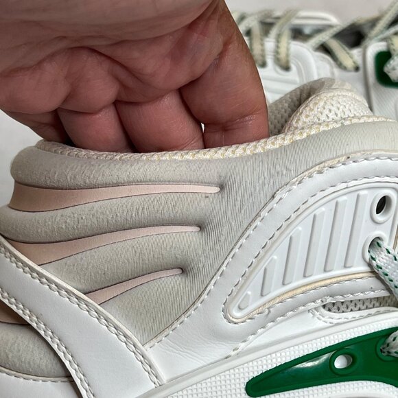 Gucci White Leather GG Monogram High-Top Sneakers Size 7 Mens Basketball Shoes - Picture 12 of 15